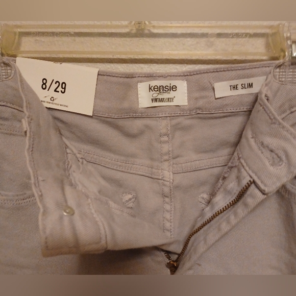 Kensie Jeans Women's Lavender Vintage Luxe Lightly Distressed Jeans Size 8 NWT - Picture 4 of 11